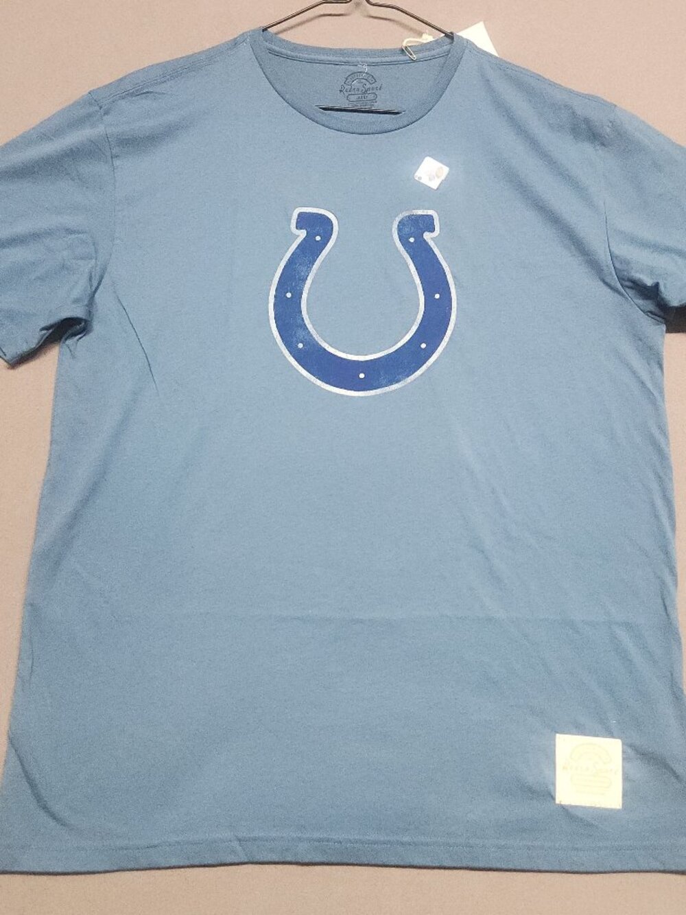 Retro Sport Indianapolis Colts Graphic T-Shirt Large 100% Cotton Blue